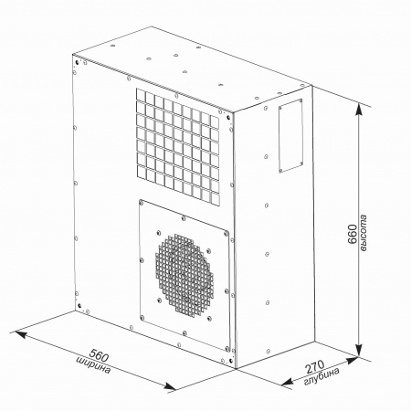 Кондиционер для уличного климатического шкафа UNISPLIT MHW-215S(1)WK (серия К)